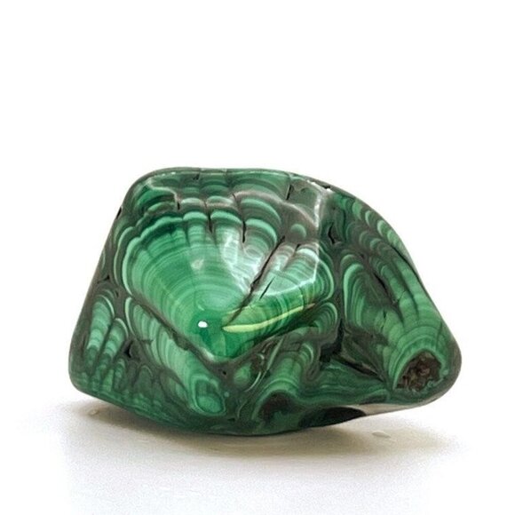 Green Malachite Free Form Mineral - Unique Congo Specimen with Bullseye Bands - Picture 1 of 10